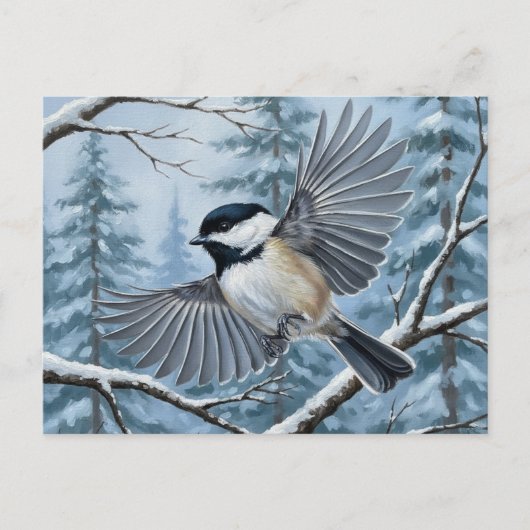 Maine State Bird met zwarte kap Briefkaart (Voorkant)