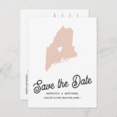 MAINE State Destination Weddenschap IEDERE KLEUR! Aankondigingskaart (Voorkant / Achterkant)