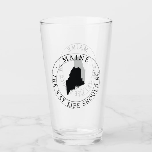 Maine State Drink glas (Voorkant)
