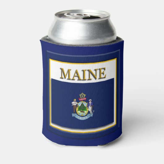 Maine State Flag Design Blikjeskoeler (Blikje Achterkant)