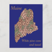 Maine State Flower Collage Map Briefkaart (Voorkant)