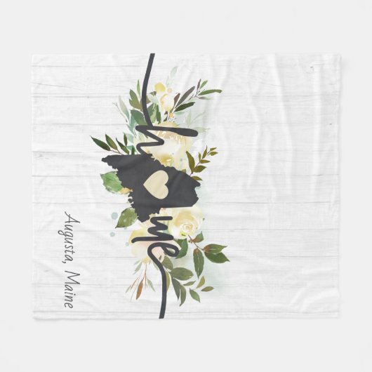 Maine State heeft uw rustieke thuisstad gepersonal Fleece Deken (Voorkant (Horizontaal))