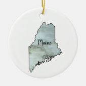 Maine State Illustratie Keramisch Ornament (Voorkant)
