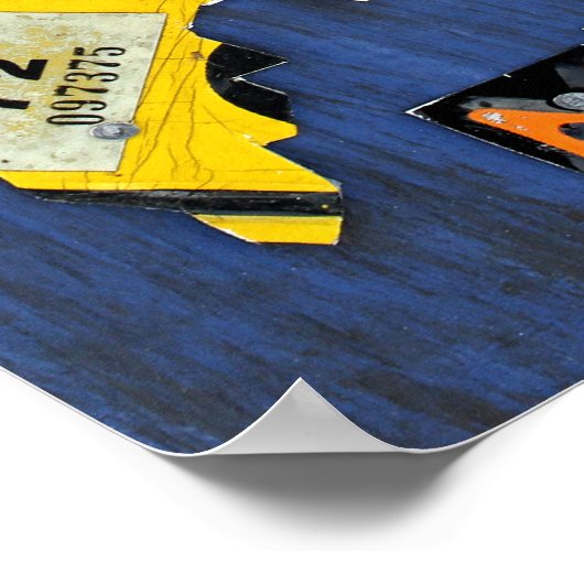 Maine State License Bord Map Poster (Hoek)