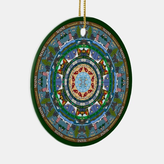 Maine State Mandala Ornament (Rechts)