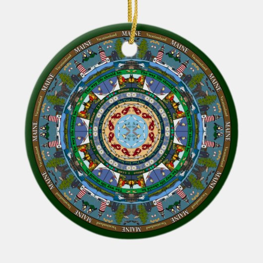 Maine State Mandala Ornament (Voorkant)