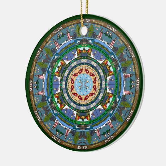 Maine State Mandala Ornament (Links)