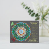 Maine State Mandala Postcard Briefkaart (Staand voorkant)