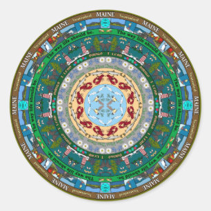 Maine State Mandala Sticker