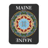 Maine State Mandala Vinyl Magnet Magneet (Verticaal)