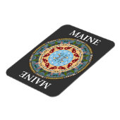 Maine State Mandala Vinyl Magnet Magneet (Linkerzijde)