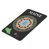 Maine State Mandala Vinyl Magnet Magneet (Linkerzijde)
