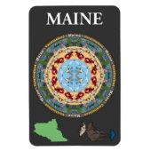 Maine State Mandala Vinyl Magnet Magneet (Verticaal)