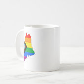 Maine State Pride LGBTQ Progress Pride Koffiemok (Voorkant links)