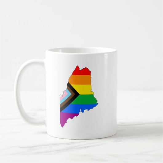 Maine State Pride LGBTQ Progress Pride Koffiemok (Links)
