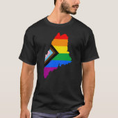 Maine State Pride LGBTQ Progress Pride T-shirt (Voorkant)