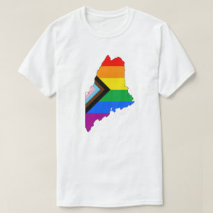 Maine State Pride LGBTQ Voortgang Pride T-shirt