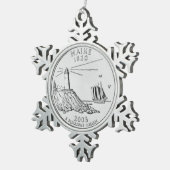 Maine State Quarter Tin Sneeuwvlok Ornament (Rechts)