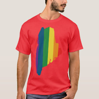 Maine State Rainbow T-shirt