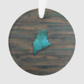 Maine State Shape Teal Ornament (voorkant)