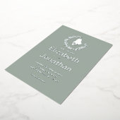 Maine State Silhouette Simple Destination Wedding Folie Uitnodiging (Gedraaid)