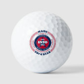 Maine StateHood Patriottische Gift Golf Ballen (Voorkant)