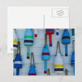 Maine, Stonington, decoratieve kreeftenboeien Briefkaart (Voorkant / Achterkant)