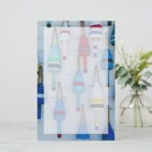 Maine, Stonington, decoratieve kreeftenboeien Briefpapier (Staand voorkant)