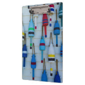 Maine, Stonington, decoratieve kreeftenboeien Klembord (Links)