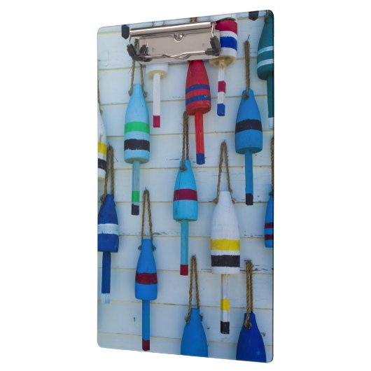 Maine, Stonington, decoratieve kreeftenboeien Klembord (Links)