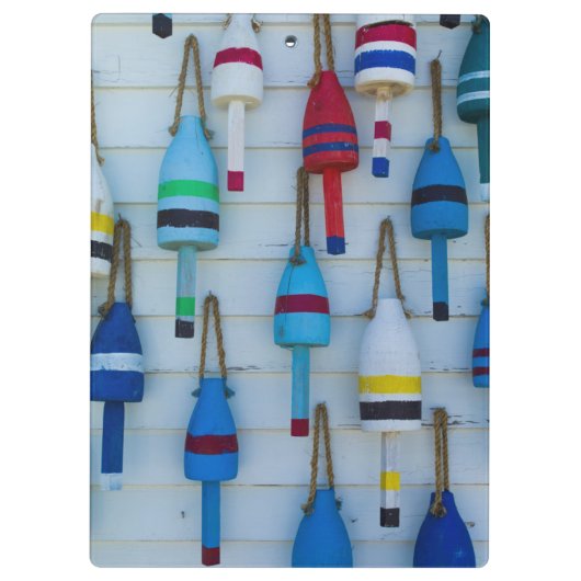 Maine, Stonington, decoratieve kreeftenboeien Klembord (Achterkant)