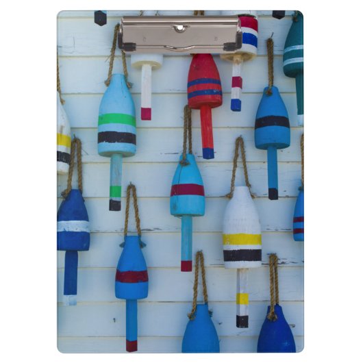 Maine, Stonington, decoratieve kreeftenboeien Klembord (Voorkant)