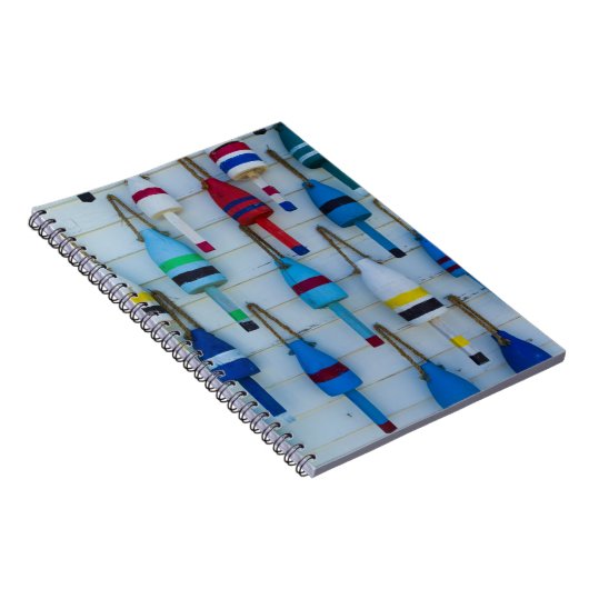 Maine, Stonington, decoratieve kreeftenboeien Notitieboek (Rechterzijde)