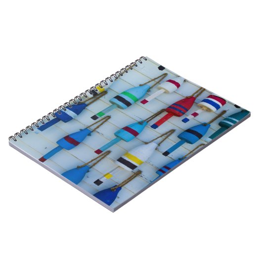 Maine, Stonington, decoratieve kreeftenboeien Notitieboek (Linkerzijde)