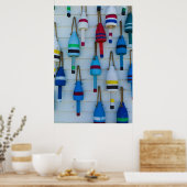 Maine, Stonington, decoratieve kreeftenboeien Poster (Keuken)