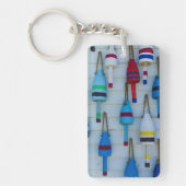 Maine, Stonington, decoratieve kreeftenboeien Sleutelhanger (Voorkant)