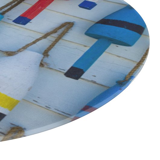 Maine, Stonington, decoratieve kreeftenboeien Snijplank (Hoek)