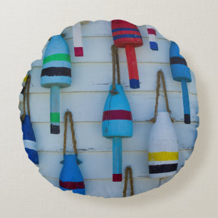 Maine, Stonington, decoratieve kreeftenbollen Rond Kussen