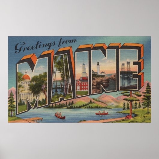 Maine (Summer)Grote Letter-scènes Poster (Voorkant)