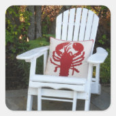 Maine Summer Vierkante Sticker (Voorkant)