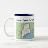 Maine Symbols & Map Tweekleurige Koffiemok (Links)
