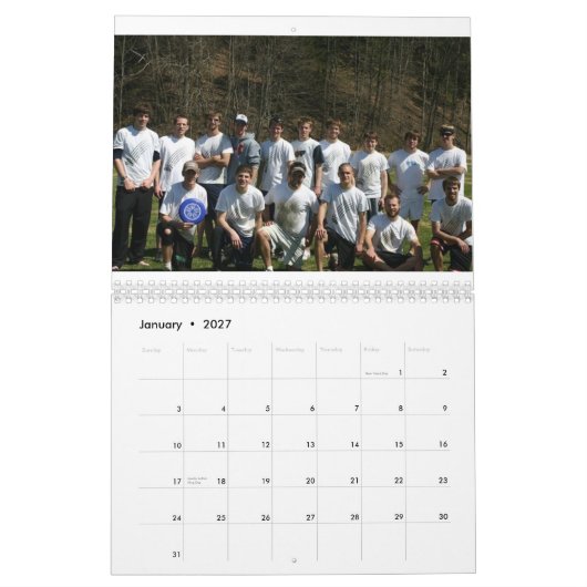 Maine Team Calendar Kalender (Jan 2027)
