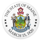 Maine-teken Keramische Knop (Voorkant)