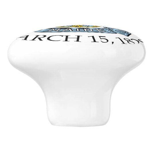 Maine-teken Keramische Knop (Zijkant)