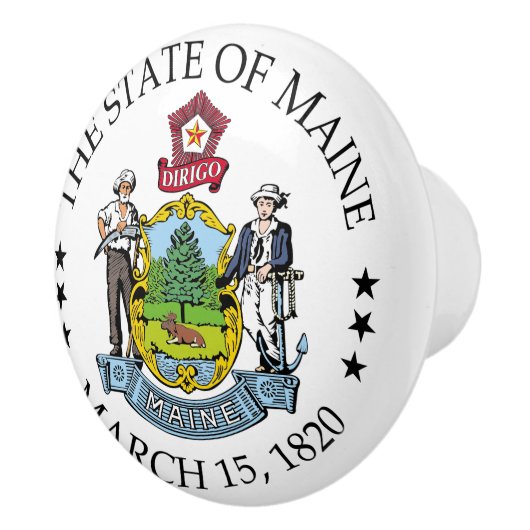 Maine-teken Keramische Knop (Rechts)