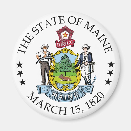 Maine-teken Magneet (Voorkant)