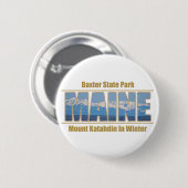 MAINE-tekstAfbeelding - Katahdin monteren Ronde Button 5,7 Cm (Voorkant /achterkant)