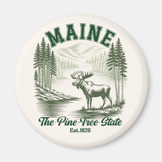 Maine the Pine Tree State Magneet (Voorkant)