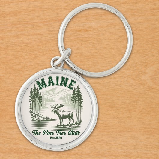 Maine the Pine Tree State Sleutelhanger