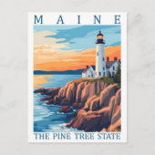 Maine the Pine Tree State Verenigde Staten Briefkaart (Voorkant)